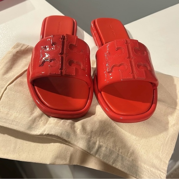Tory Burch Red Slide Sandals - Picture 4 of 6